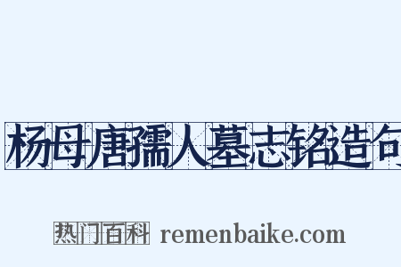 杨母唐孺人墓志铭造句是什么意思的图片